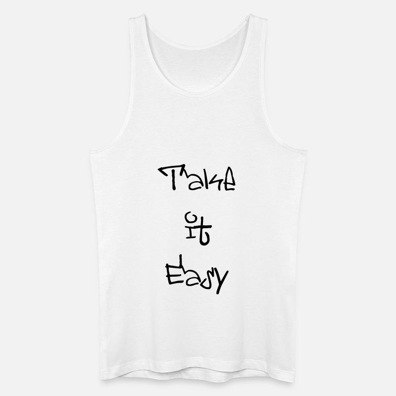 take it easy - Männer Bio Tank Top - Weiß