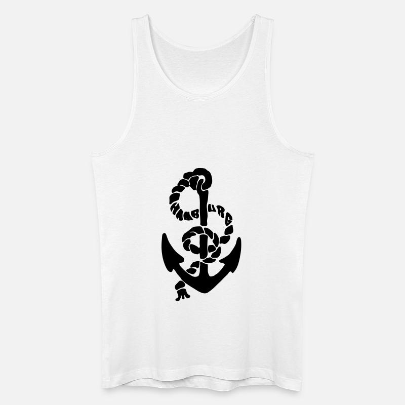 Hamburg Anker - Männer Bio Tank Top - Weiß