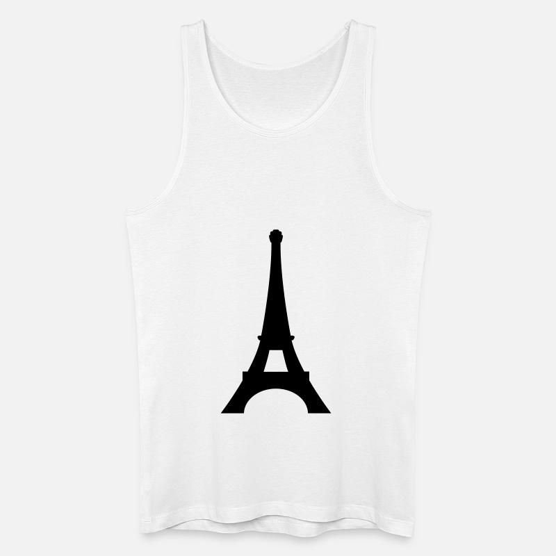 Paris Eiffelturm - Männer Bio Tank Top - Weiß