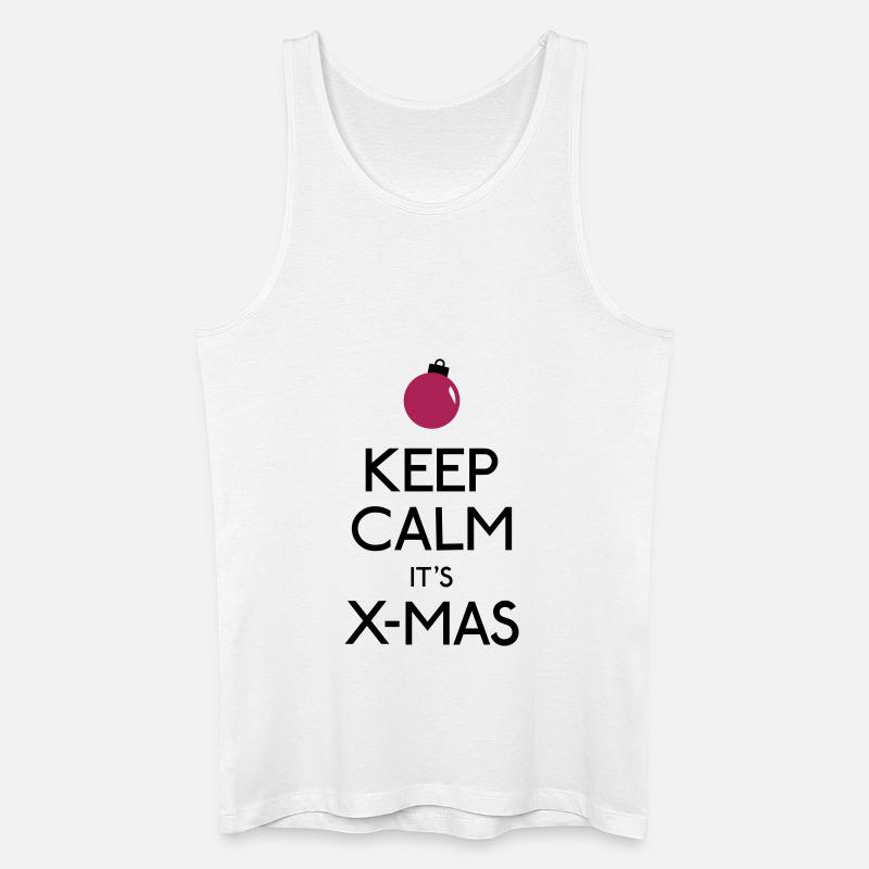 Keep Calm X-mas - Männer Bio Tank Top - Weiß