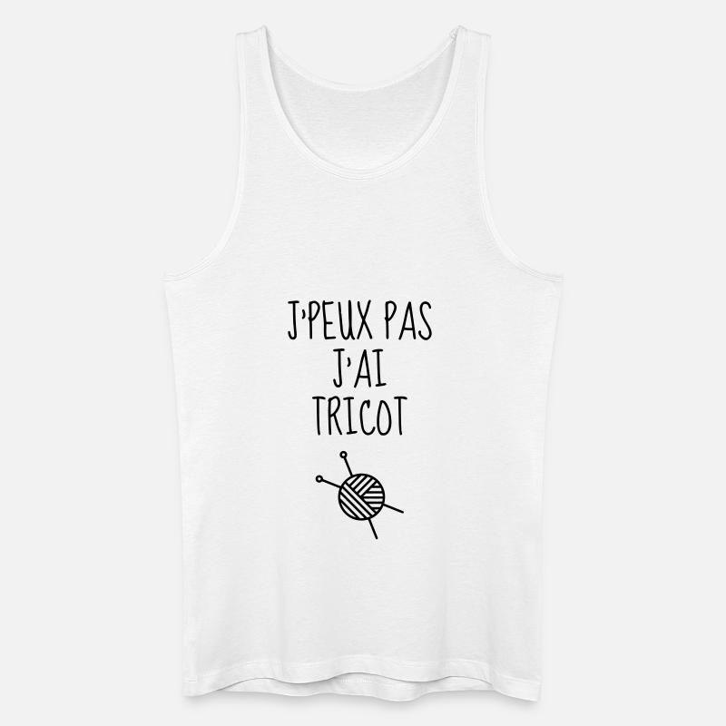 Stricken / stricker / Sticken / mode - Männer Bio Tank Top - Weiß