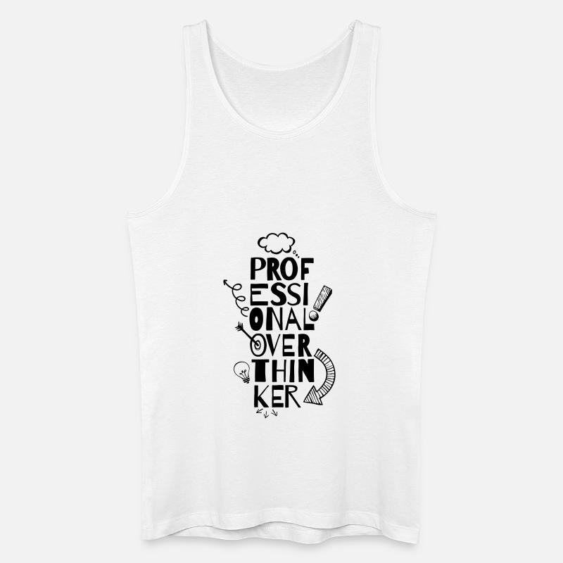 Professional Overthinker - Männer Bio Tank Top - Weiß