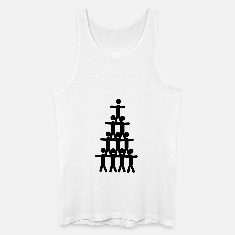 Akrobatik Pyramide - Männer Bio Tank Top - Weiß
