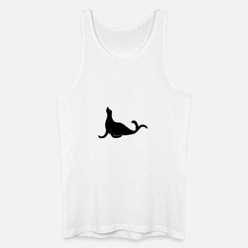 Seelöwe - Männer Bio Tank Top - Weiß