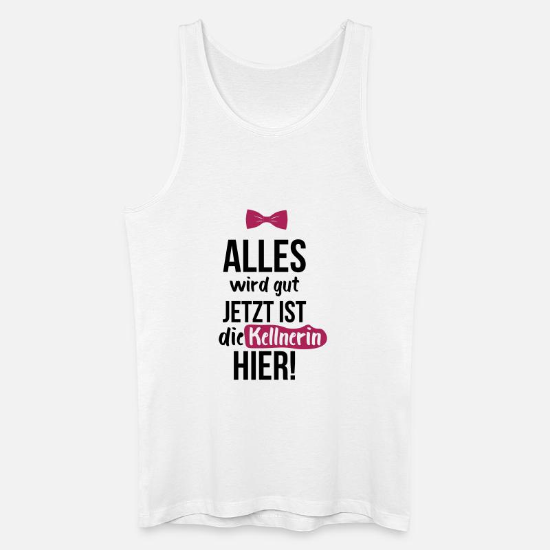 KELLNERIN: Alles Wird Gut - Männer Bio Tank Top - Weiß