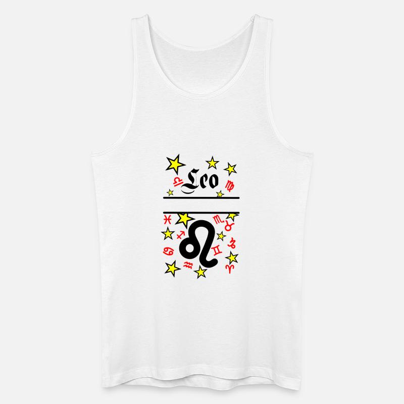 Löwe Sternzeichen Löwe - Männer Bio Tank Top - Weiß