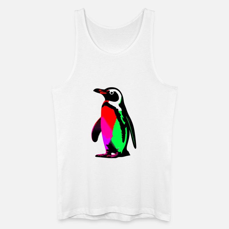 Pinguin - Männer Bio Tank Top - Weiß