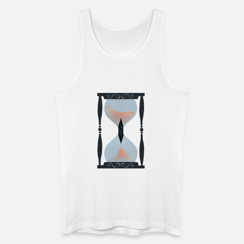 sandtimer, memento mori - Männer Bio Tank Top - Weiß