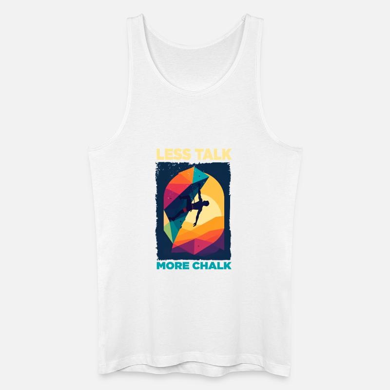 Abstrakter Kletterer mit Farbpalette - Männer Bio Tank Top - Weiß