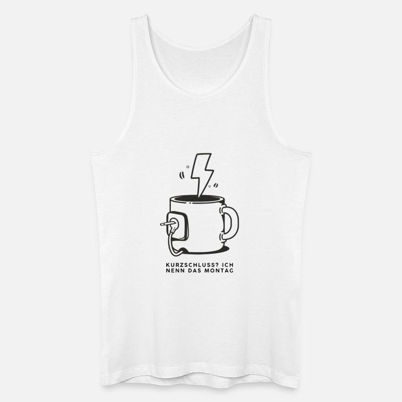 Elektriker-Kaffeetasse Design - Männer Bio Tank Top - Weiß