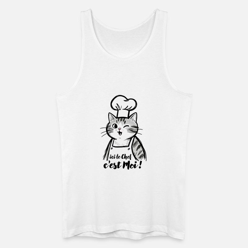 Cat Chef, hier bin ich! - Männer Bio Tank Top - Weiß