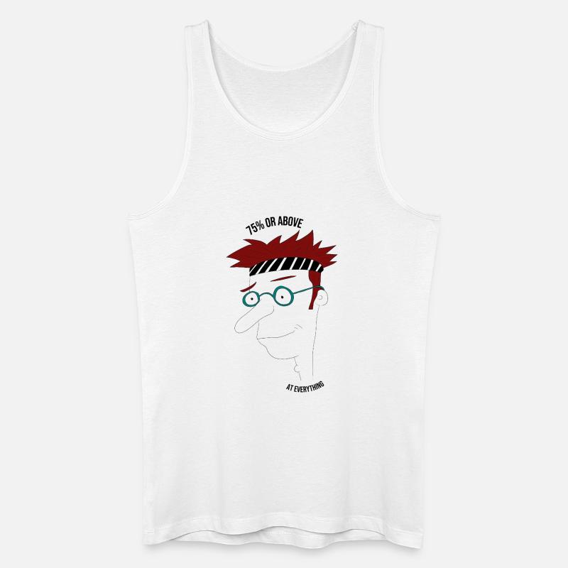 75 % oder mehr in allem, Mann - Männer Bio Tank Top - Weiß