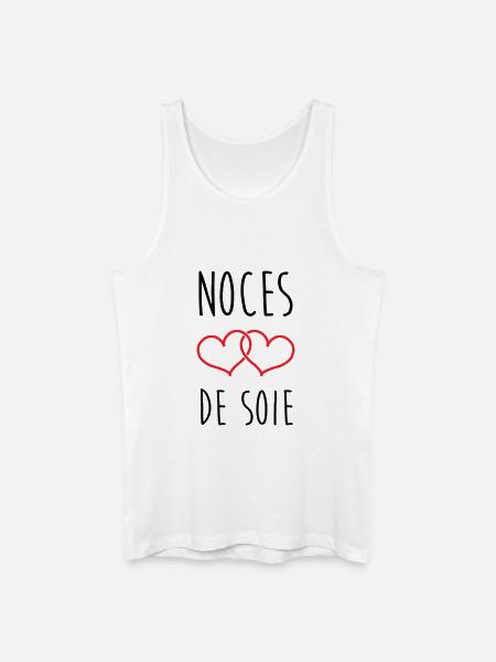 Silk Wedding 12 years of marriage - Men’s Organic Tank Top - white