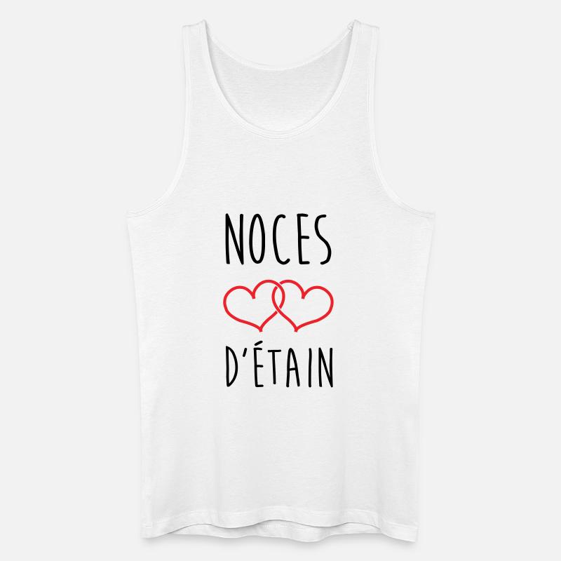 Zinnhochzeit 10 Jahre Hochzeit - Männer Bio Tank Top - Weiß