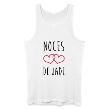 noces de jade 26 ans d'amour - Débardeur bio Homme - blanc - Devant