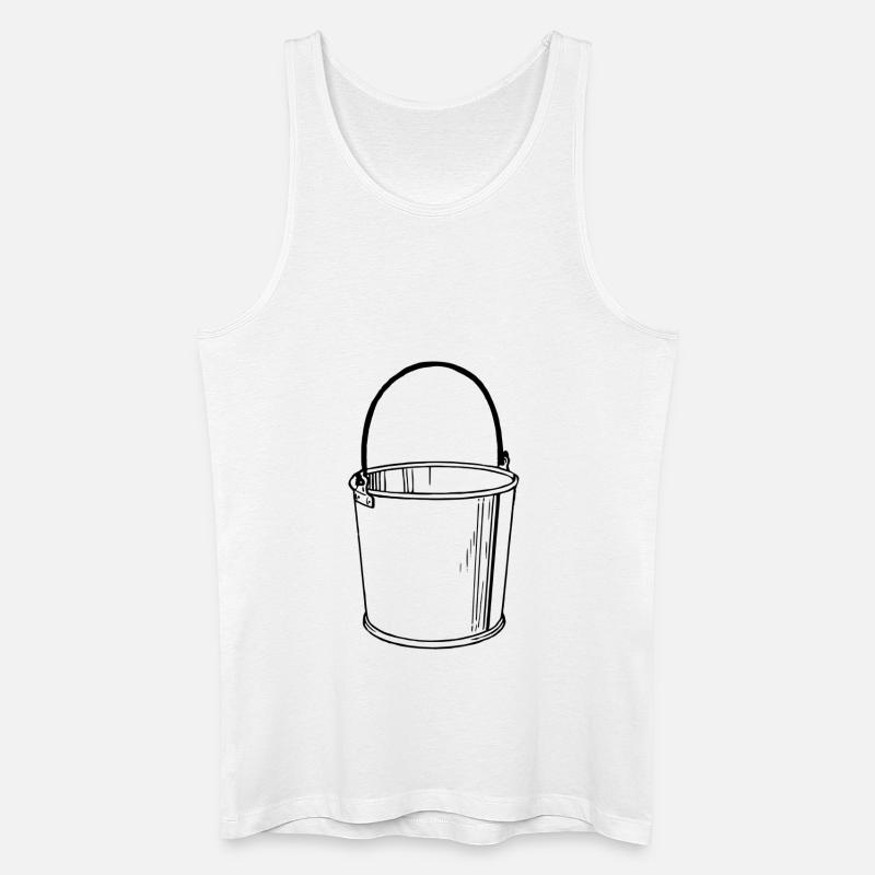 Eimer - Männer Bio Tank Top - Weiß