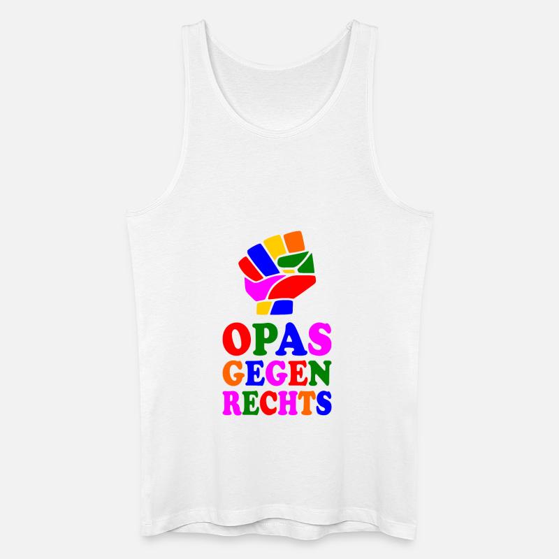 Opas gegen rechts - Männer Bio Tank Top - Weiß