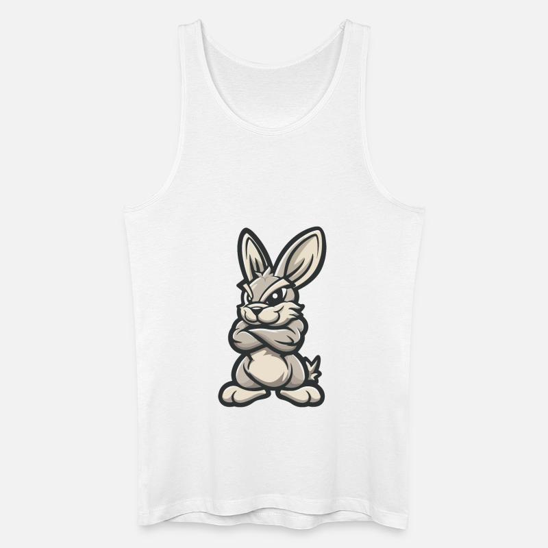 Hase Rabbit Comic - Männer Bio Tank Top - Weiß