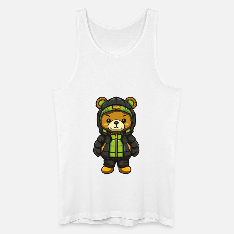 Bear Comic - Men’s Organic Tank Top - white