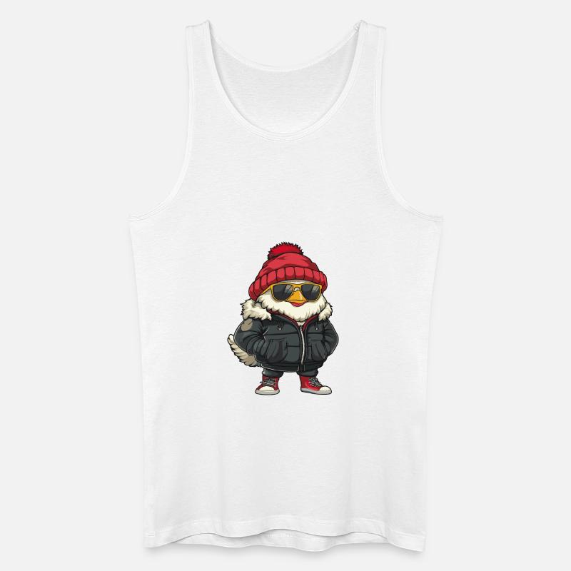 Hahn Winter - Männer Bio Tank Top - Weiß
