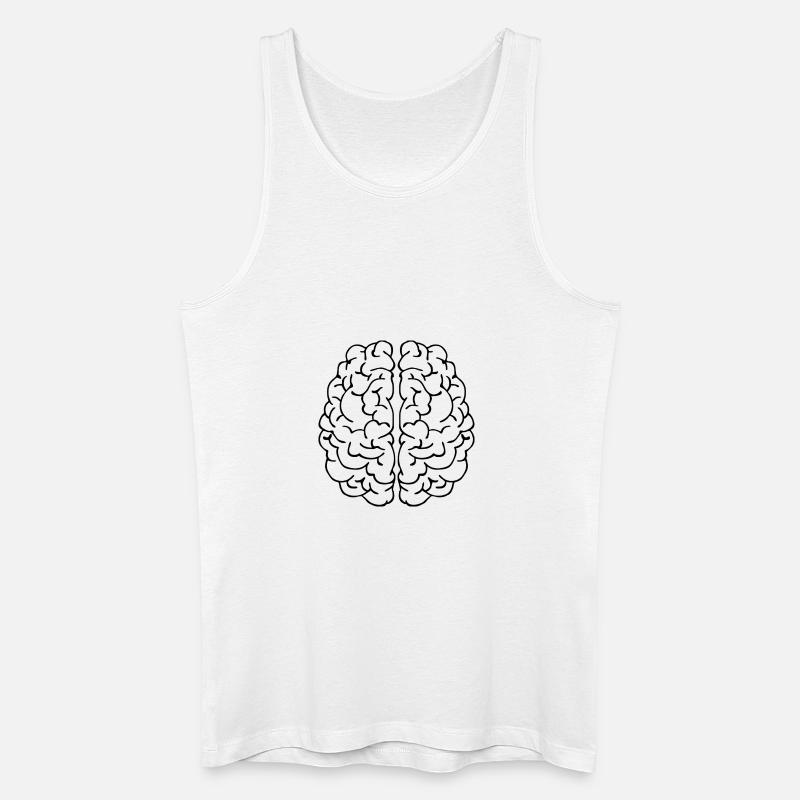 Gehirn Comic - Männer Bio Tank Top - Weiß