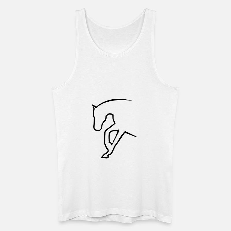 Westernpferd - Männer Bio Tank Top - Weiß