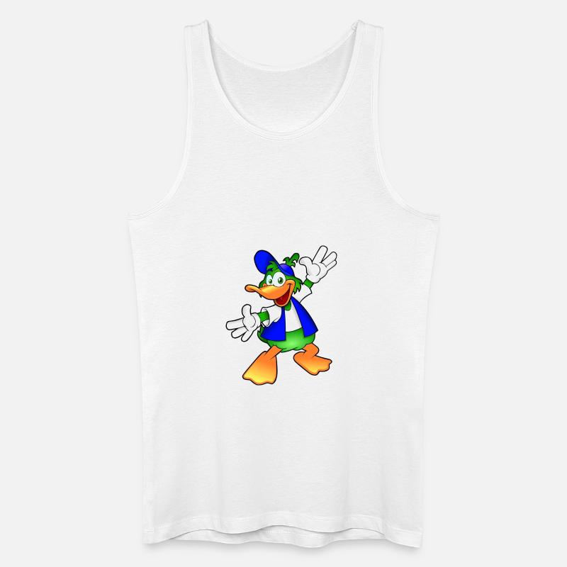 Ente Comic - Männer Bio Tank Top - Weiß