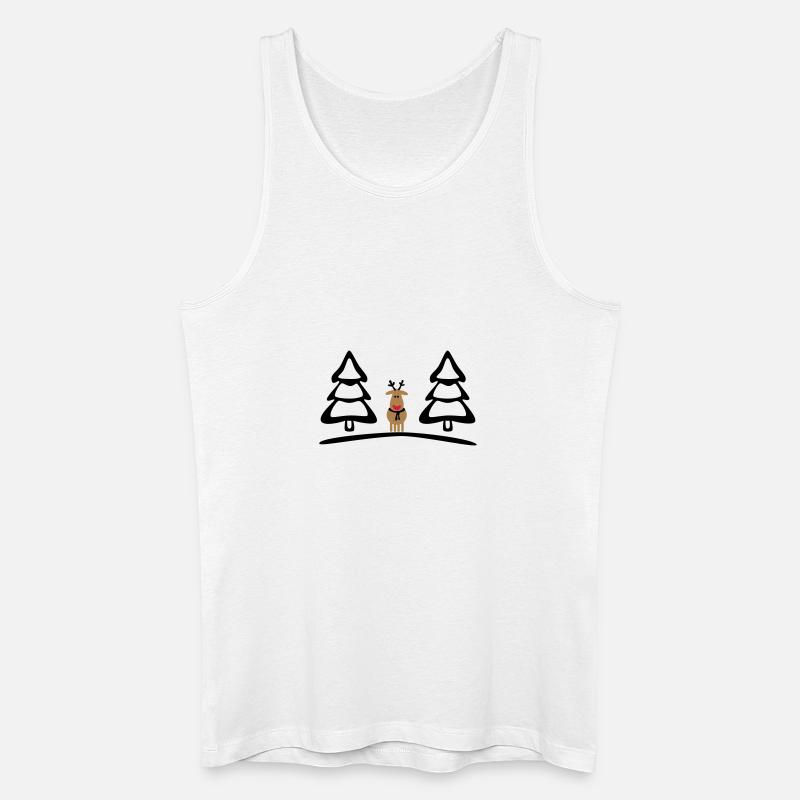 Weihnachten, Rentiere - Männer Bio Tank Top - Weiß