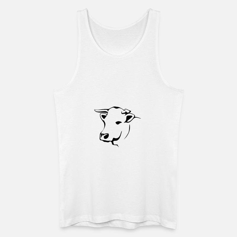 Rind - Männer Bio Tank Top - Weiß
