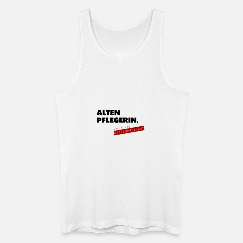 Altenpflegerin systemrelevant - Männer Bio Tank Top - Weiß