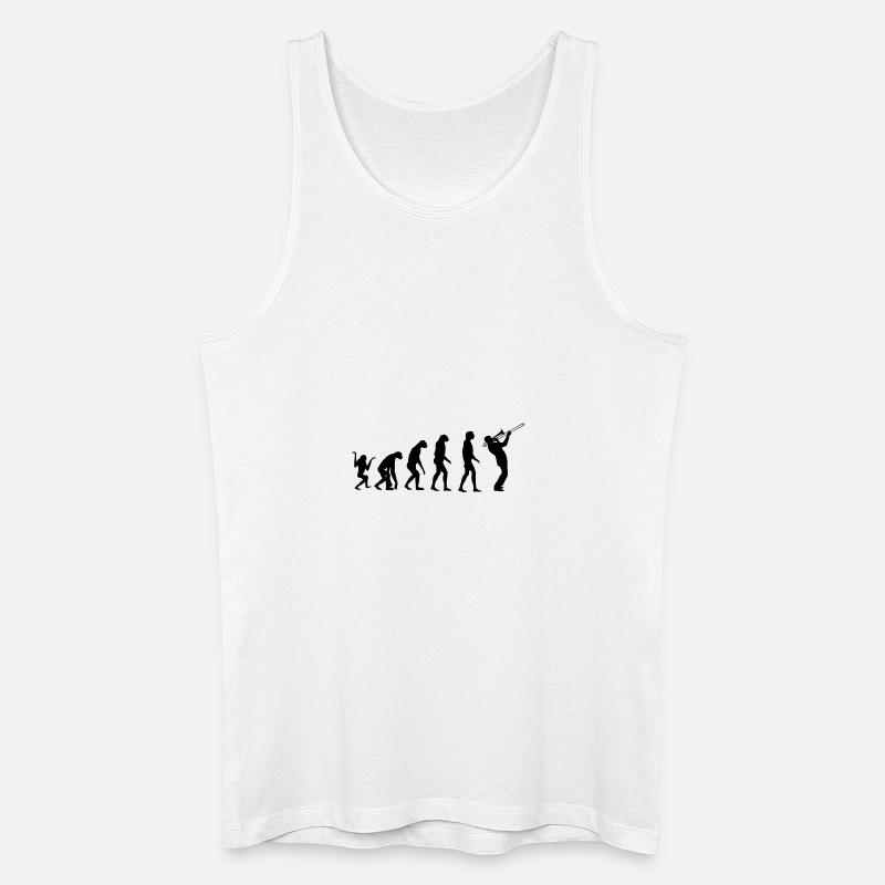 Evolution Posaune - Männer Bio Tank Top - Weiß