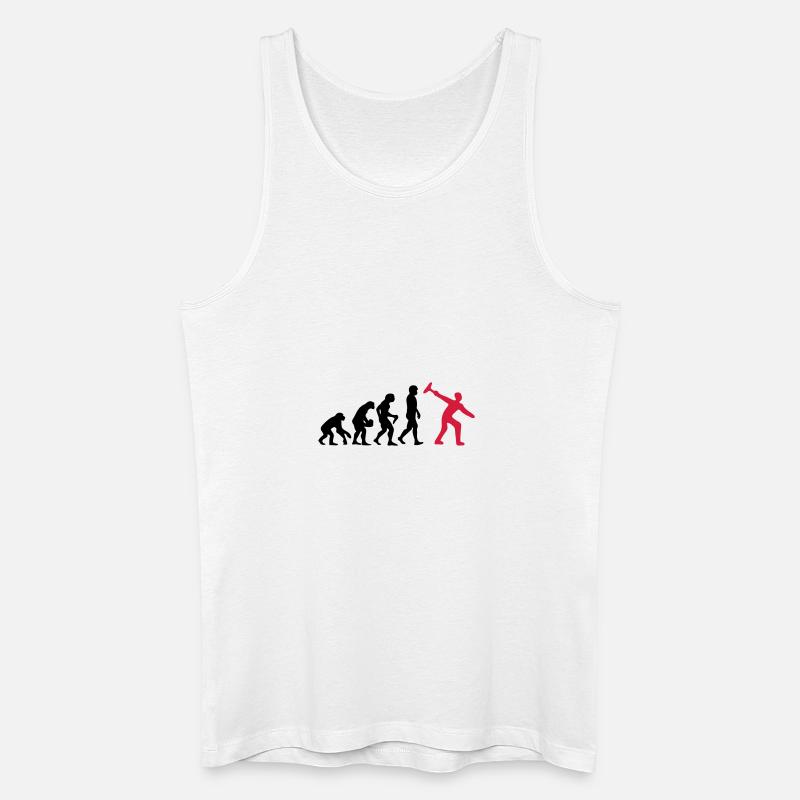 Curling Evolution - Men’s Organic Tank Top - white