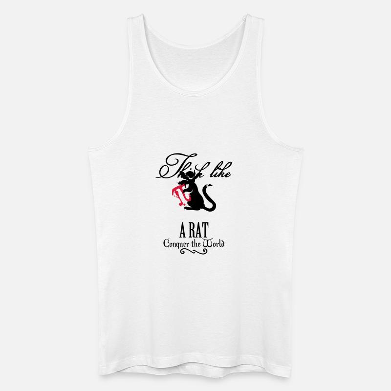 pi-rat / Pi-Ratte (e, 2c) - Männer Bio Tank Top - Weiß