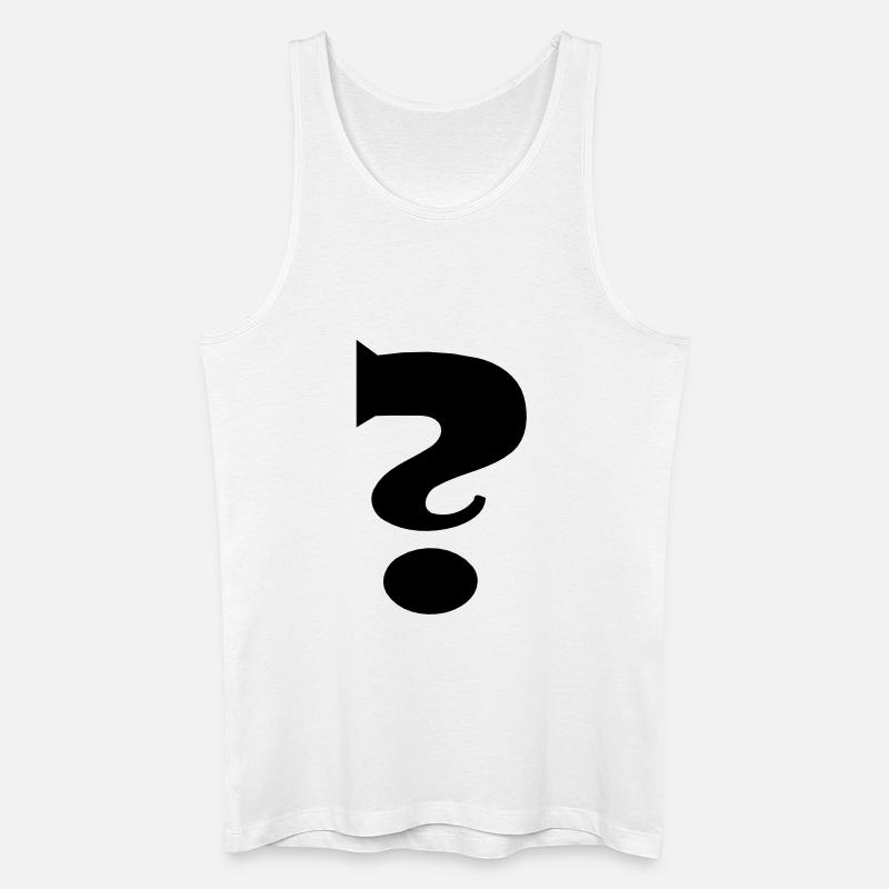 Fragezeichen - Männer Bio Tank Top - Weiß