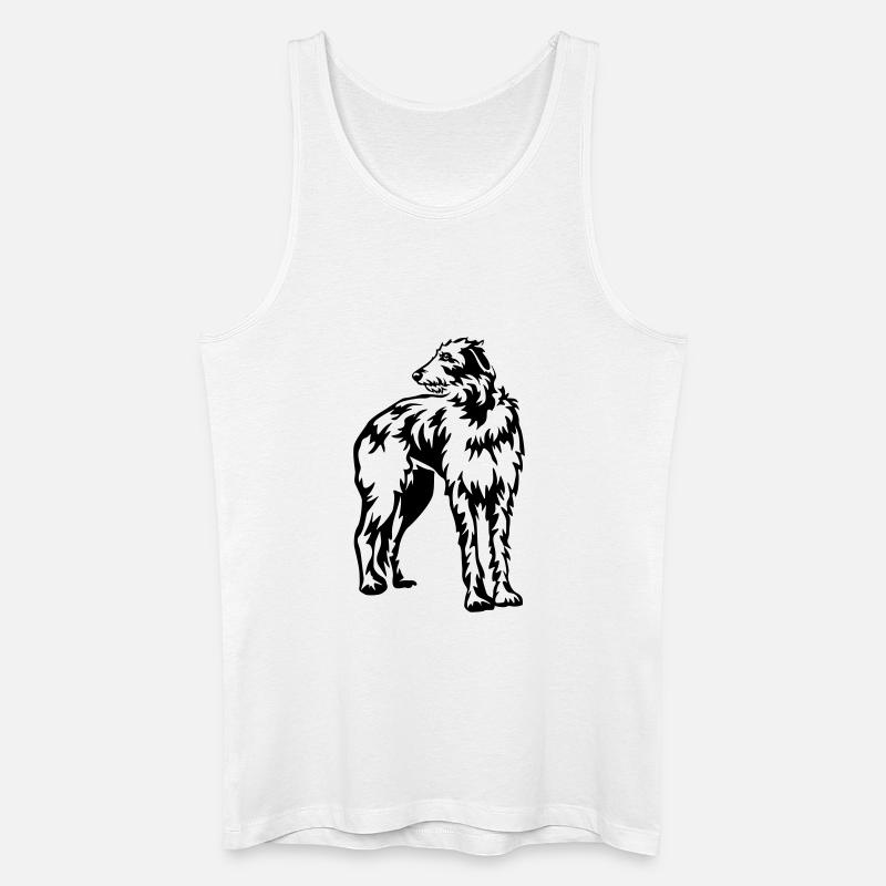 Scottish Deerhound - Männer Bio Tank Top - Weiß