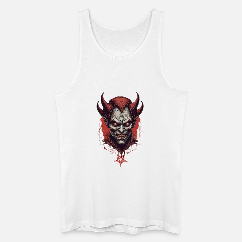 Höllen Dämon Teufel - Männer Bio Tank Top - Weiß