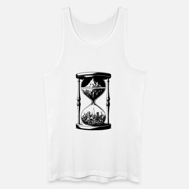 Sanduhr16 - Männer Bio Tank Top - Weiß