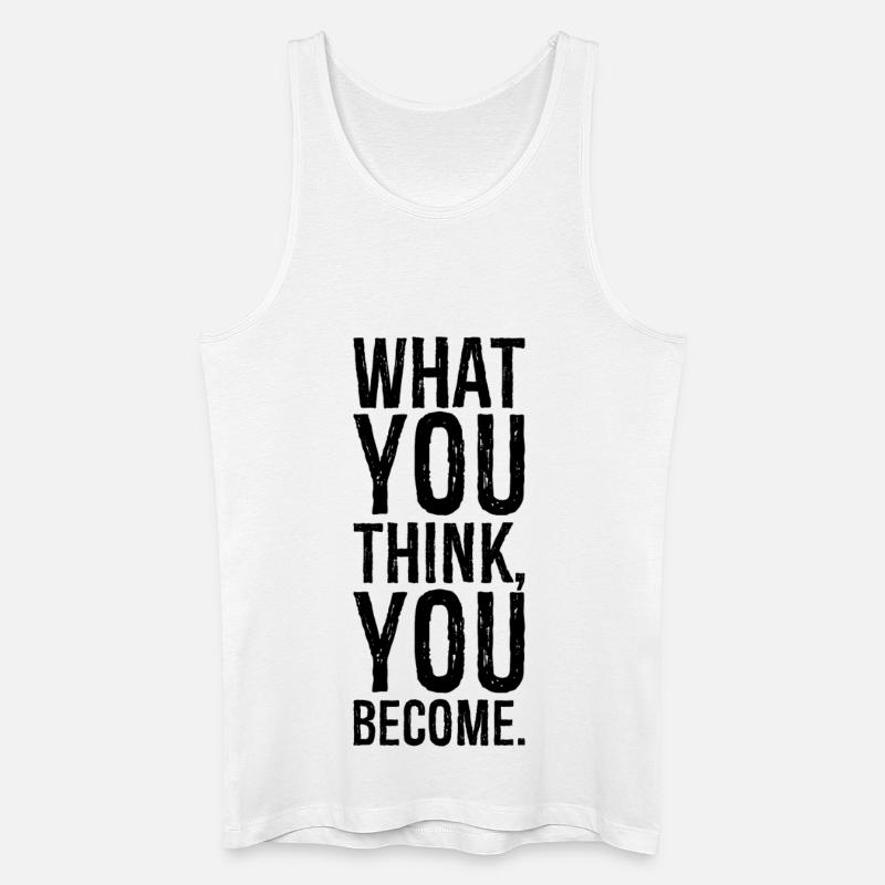 was du glaubst zu werden - Männer Bio Tank Top - Weiß