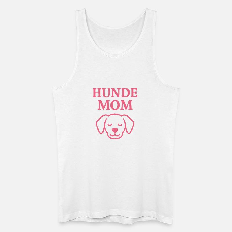 Hunde mom - Männer Bio Tank Top - Weiß