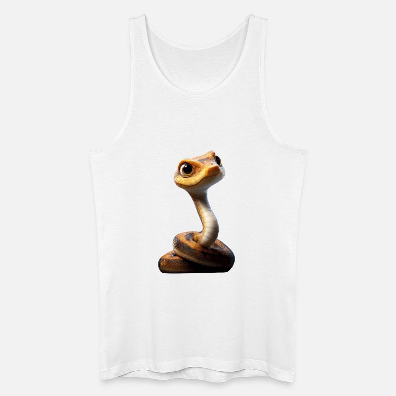 Schlange Python Kobra Klapperschlange Schlangen - Männer Bio Tank Top - Weiß