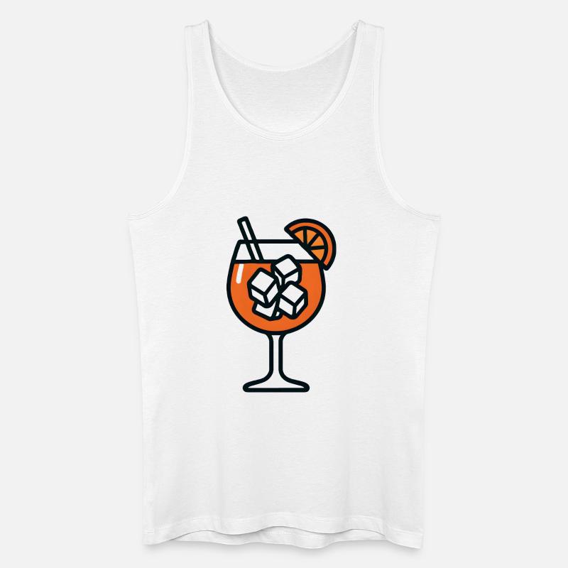 Party Spritz Glas Geschenkidee - Männer Bio Tank Top - Weiß