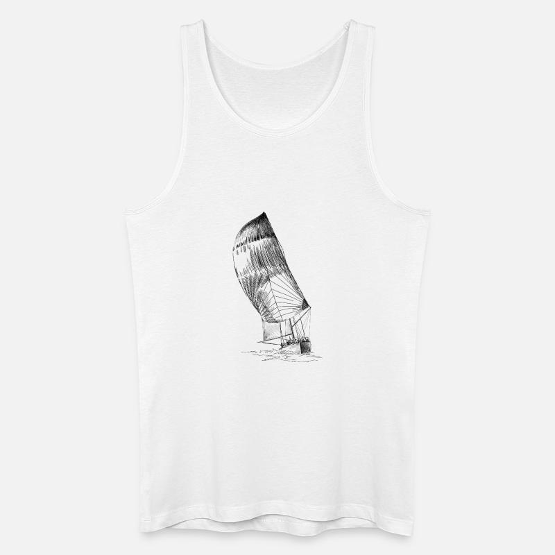 Segelboot - Männer Bio Tank Top - Weiß