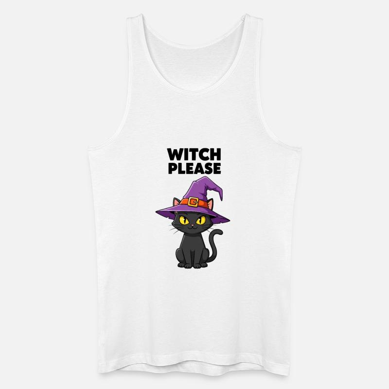 Mitternachtskätzchen-Hexe - Männer Bio Tank Top - Weiß