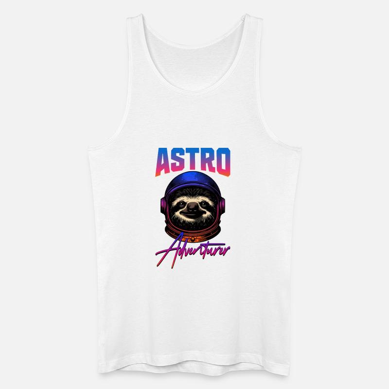 Faultier Astronaut - Männer Bio Tank Top - Weiß