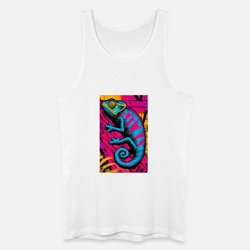 Chamäleon - Männer Bio Tank Top - Weiß