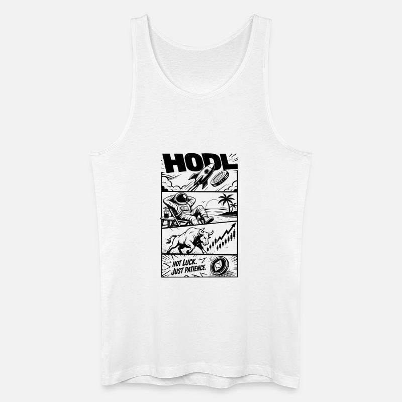HODL Crypto Rocket Meme - Männer Bio Tank Top - Weiß