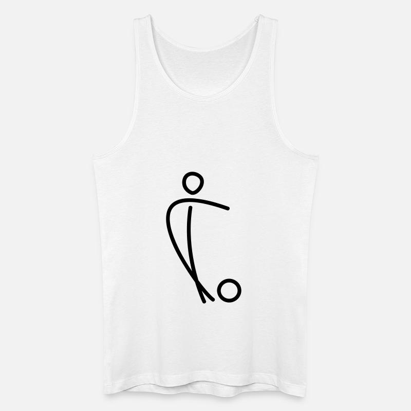 Fussball - Männer Bio Tank Top - Weiß