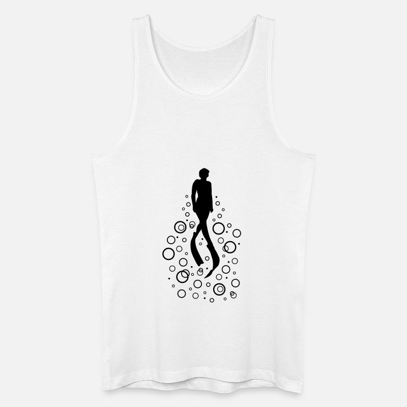 freedive 1 - Männer Bio Tank Top - Weiß