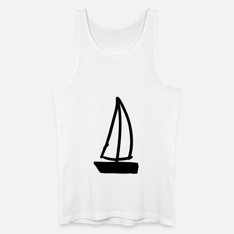 segelboot - Männer Bio Tank Top - Weiß