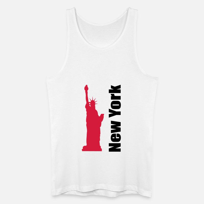 New York - Männer Bio Tank Top - Weiß